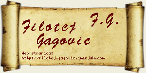 Filotej Gagović vizit kartica